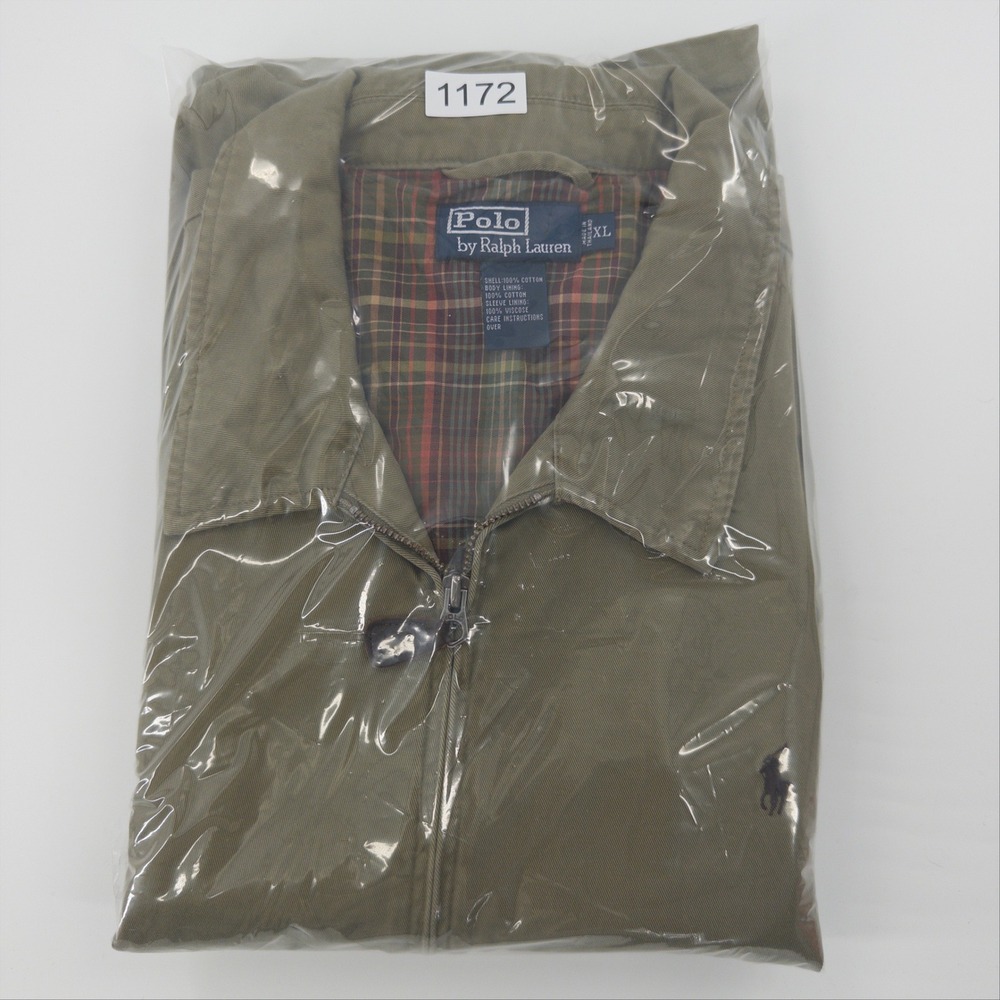 Polo Ralph Lauren Harrington Jacket Men XL Olive Green Vintage Streetwear - Picture 10 of 10